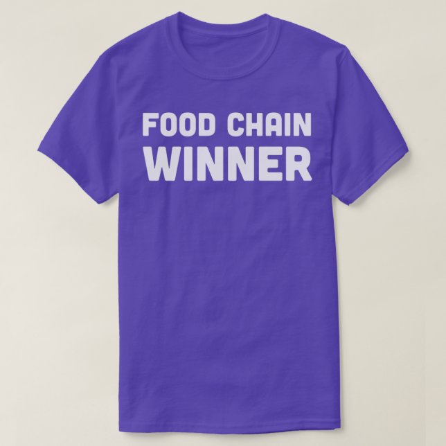Camiseta Vencedor da Cadeia de comidas (Frente do Design)