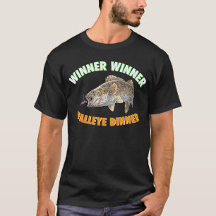 Camiseta Vencedor da pesca JANTAR DE LUZIO Fritada de peixe