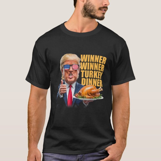 Camiseta Vencedor da Turquia Janta Trump (Frente)