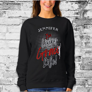 Camiseta Vencedor Do Monograma Vermelho Moderno Vivendo A G
