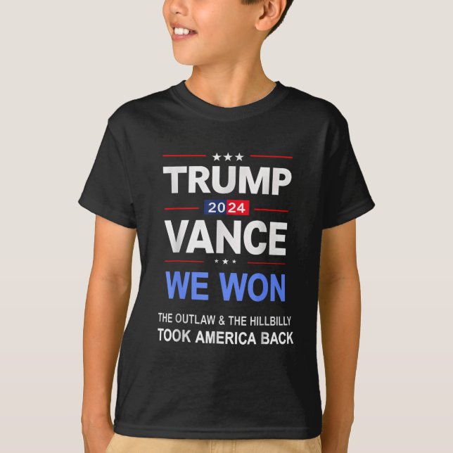 Camiseta Vencedor do Trump Vance que ganhamos em Byck Ameri (Frente)