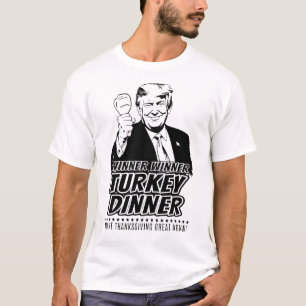 Camiseta Vencedor Trump Engraçado Vencedor Jantar de Peru D