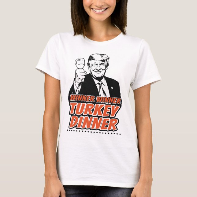 Camiseta Vencedor Turquia Janta Engraçado Turquia Trump Tha (Frente)