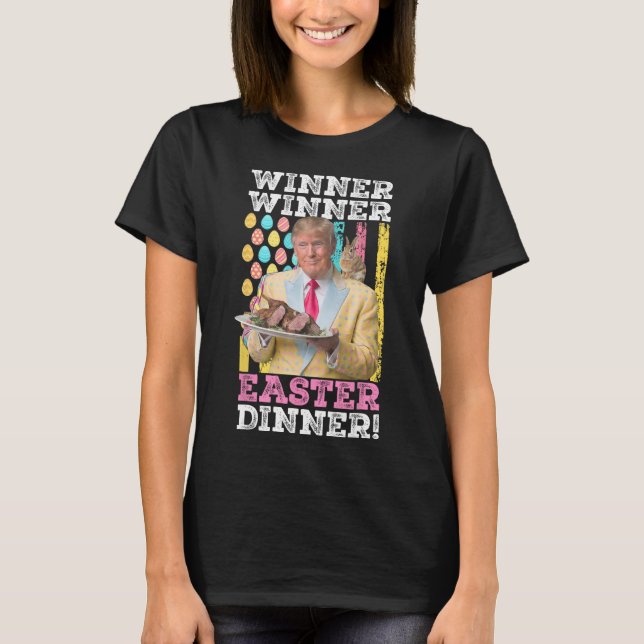 Camiseta Vencedor vencedor da Páscoa Jante a Páscoa engraça (Frente)