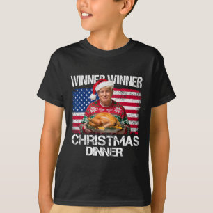 Camiseta Vencedor vencedor Janta Papais noeis Engraçados Tr
