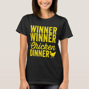 Camiseta Vencedor Vencedor Jantar de Frango Silhueta (escur