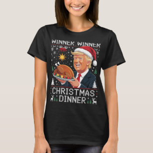 Camiseta Vencedor Vencedor Jantar de Natal Papai Noel Trump