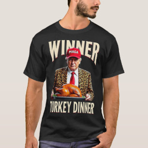 Camiseta Vencedor Vencedor Jantar de Peru Engraçado Trump