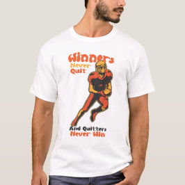 Camiseta Vencedores Nunca Desistem Citação de Motivação de 