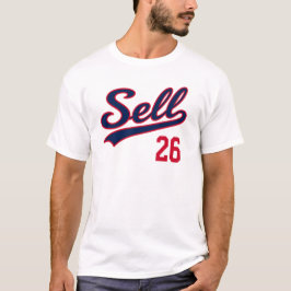 Camiseta Venda 26 Design de Fã de Beisebol Engraçado