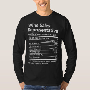 Camiseta Venda de vinho Fatores Nutricionais Representativo