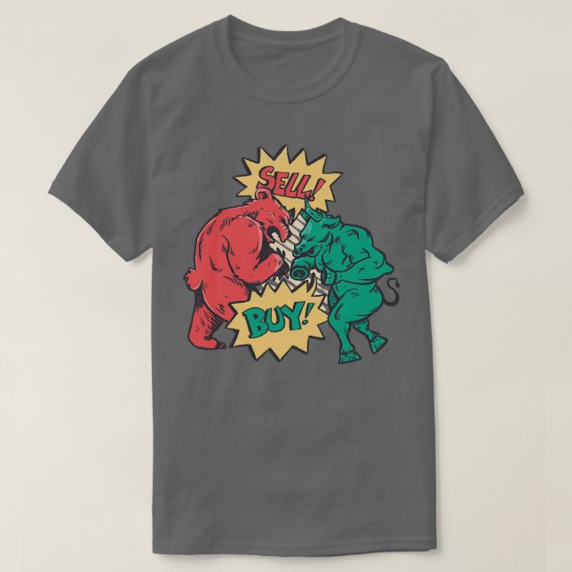 Camiseta Venda e Comprar Bolsa de Comprares de Negociação d (Frente do Design)