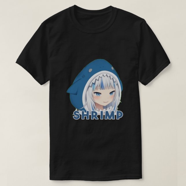Camiseta [ VENDA ] Gawr Gura SHRIMP 01 Classic (Frente do Design)