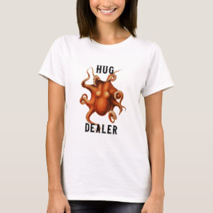 Camiseta 'Vendedor de Abraços' Polvo Engraçado por Ernst Ha