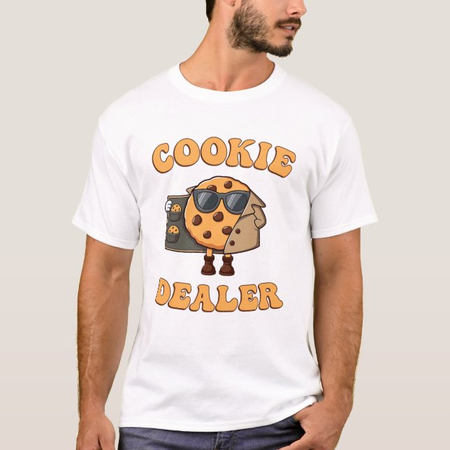 Camiseta Vendedor de Biscoitos Cozimento Divertido (Frente)
