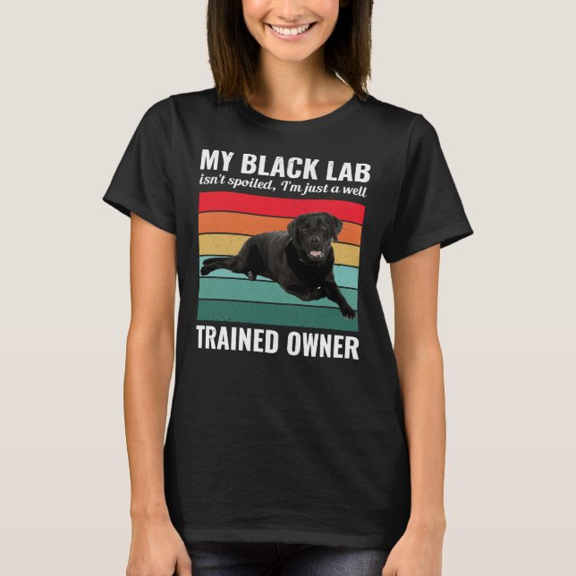 Camiseta Vendedor de Cachorros Negros do Labrador - Proprie (Frente)