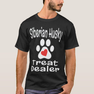 Camiseta Vendedor de Guloseimas Siberian Husky Impressão de