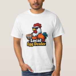 Camiseta Vendedor de ovos local, gângster, galo.