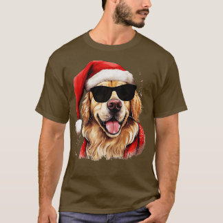 Camiseta Vendedor Festivo Cachorro Ouro de Aquarela