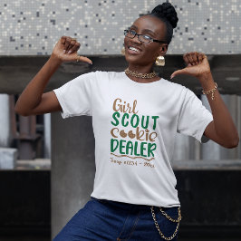 Camiseta Vendedora de Cookies Girl Scout Personalizado
