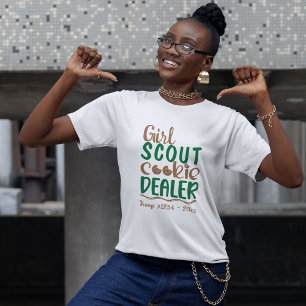 Camiseta Vendedora de Cookies Girl Scout Personalizado