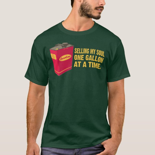 Camiseta Vendendo minha alma - tipo amarelo (Frente)