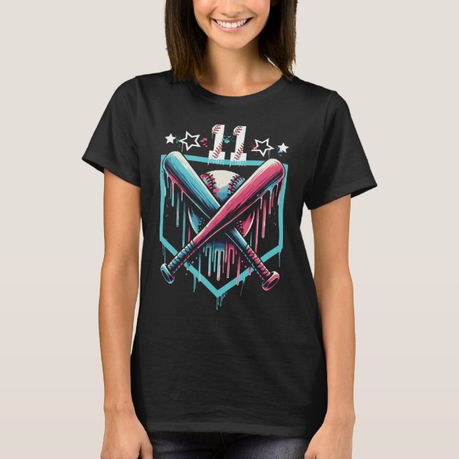 Camiseta Vender 11 de Aniversário Número 11 Jovens 11 Ye (Frente)