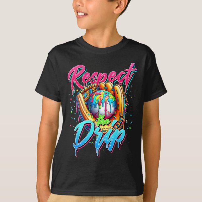Camiseta Vender Rapazes Drip Sorvete Jovens Respeitam O Dr. (Frente)