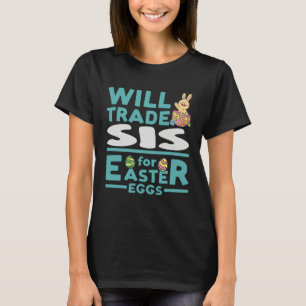 Camiseta Venderá Irmã por Ovos de Páscoa Irmã Família Paren