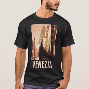 Camiseta Veneza Itália Viagem Arte Gôndola Veneza Antiga