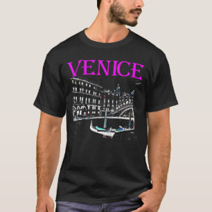 Camiseta Veneza Itália Viagem Rialto Ponte Gondolas Grand