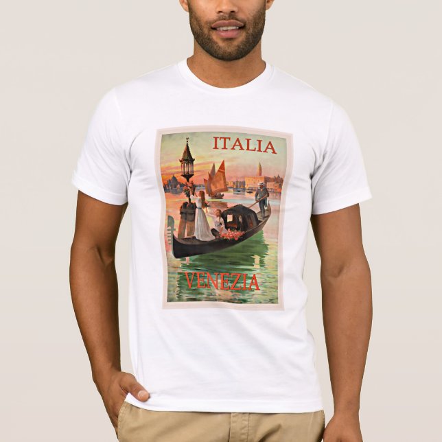 Camiseta Veneza Itália viagens vintage (Frente)