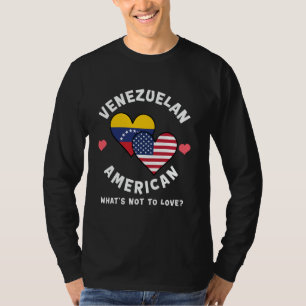 Camiseta Venezuela Americano O Que Não Ama Flags Cardíacos