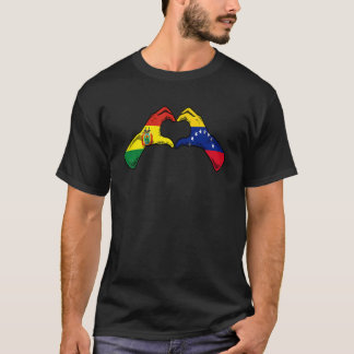 Camiseta Venezuela Bolivia Flag Venezuelan Bolivian Heart