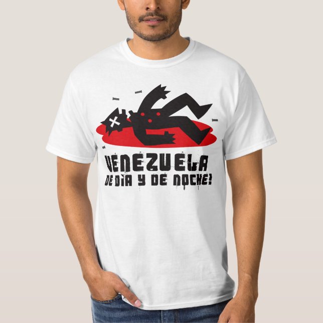 CAMISETA VENEZUELA DE DIÂMETRO Y DE NOCHE (Frente)
