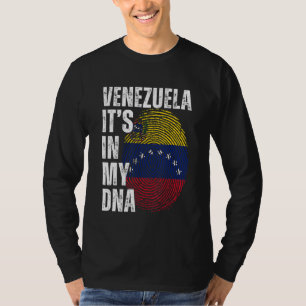 Camiseta Venezuela Está no Meu DNA Correspondendo aos homen