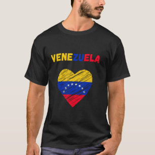Camiseta Venezuela: Feriado de Bandeira Venezuela Coração v