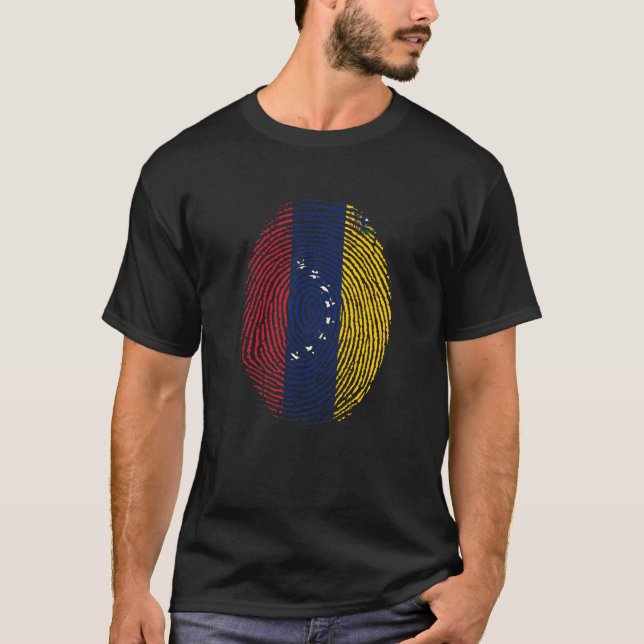 Camiseta Venezuela fingerprint flag (Frente)