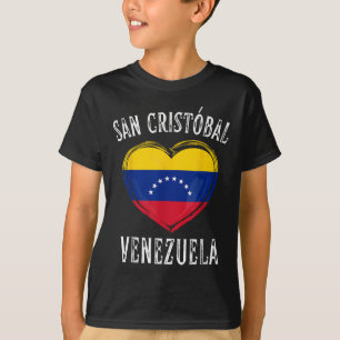 Camiseta Venezuela Flag Heart San Cristobal City