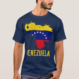 Camiseta Venezuela Mapa Sinalizador venezuelano
