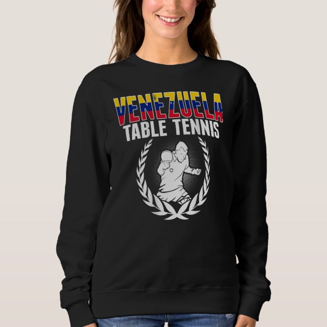 Camiseta Venezuela Table Tennis  Venezuelan Ping Pong Suppo (Frente)