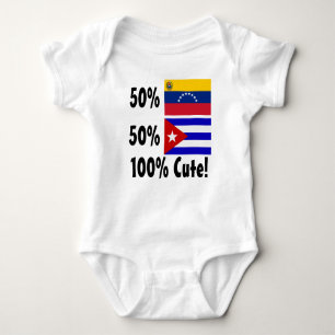 Camiseta Venezuelano 100% do cubano 50% de 50% bonito