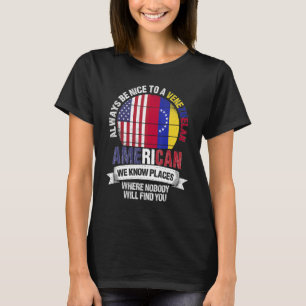 Camiseta Venezuelano americano Conhecemos Lugares Onde Vene