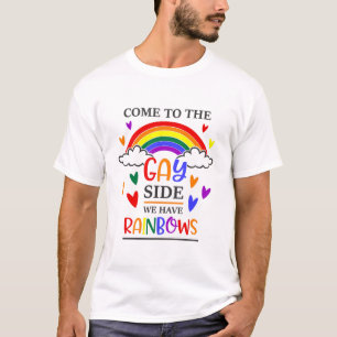 Camiseta Venha Ao Lado Do Gay Temos Rainbows