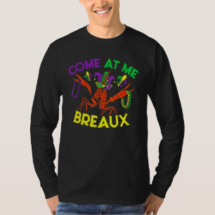 Camiseta Venha Comigo Crawfish Jester Miçanga Mardi Gras