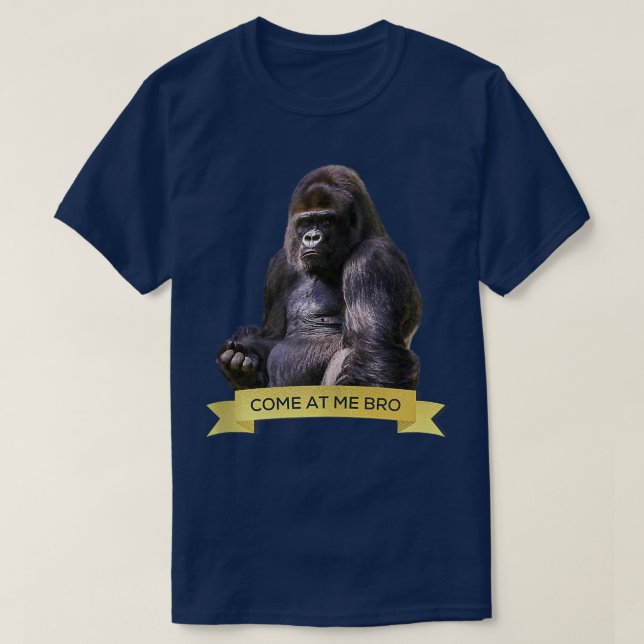Camiseta Venha comigo, Irmão Funny Gorilla Gym e Design da  (Frente do Design)