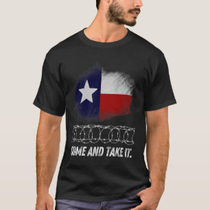 Camiseta Venha E Leve Isso Bandeira Do Texas Com Arame Farp