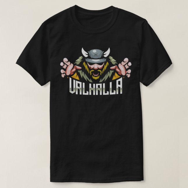 Camiseta Venha para Valhalla com o poderoso Odin (Frente do Design)