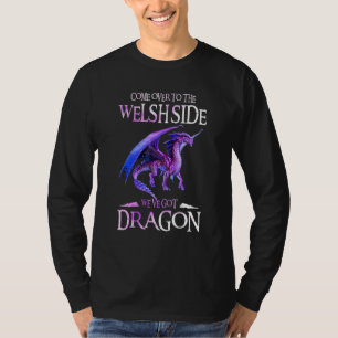 Camiseta Venham Ao Lado Do Welsh Dragon Dragon Kids