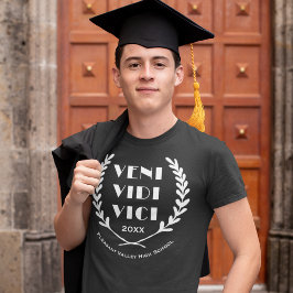 Camiseta Veni Vidi Vici Engraçado Ano de Graduação Engraçad